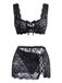 50er Dessous-Set aus floraler Spitze mit Schnürdetails