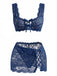 50er Dessous-Set aus floraler Spitze mit Schnürdetails