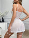 50er Dessous-Set aus Mesh mit Spitze und Schnürung
