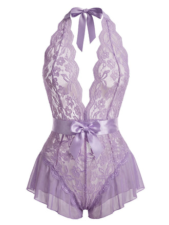 30er Dessous mit Spitze und Satinschleife