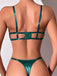 Grünes 30er Dessous-Set mit Schleife und Cut-out