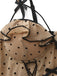 Khaki 50er Babydoll-Nachtkleid mit Polka-Dots und Spaghettiträgern