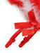 Rotes 60er Weihnachts-Dessous-Set mit Kunstfellbesatz und Schleifen
