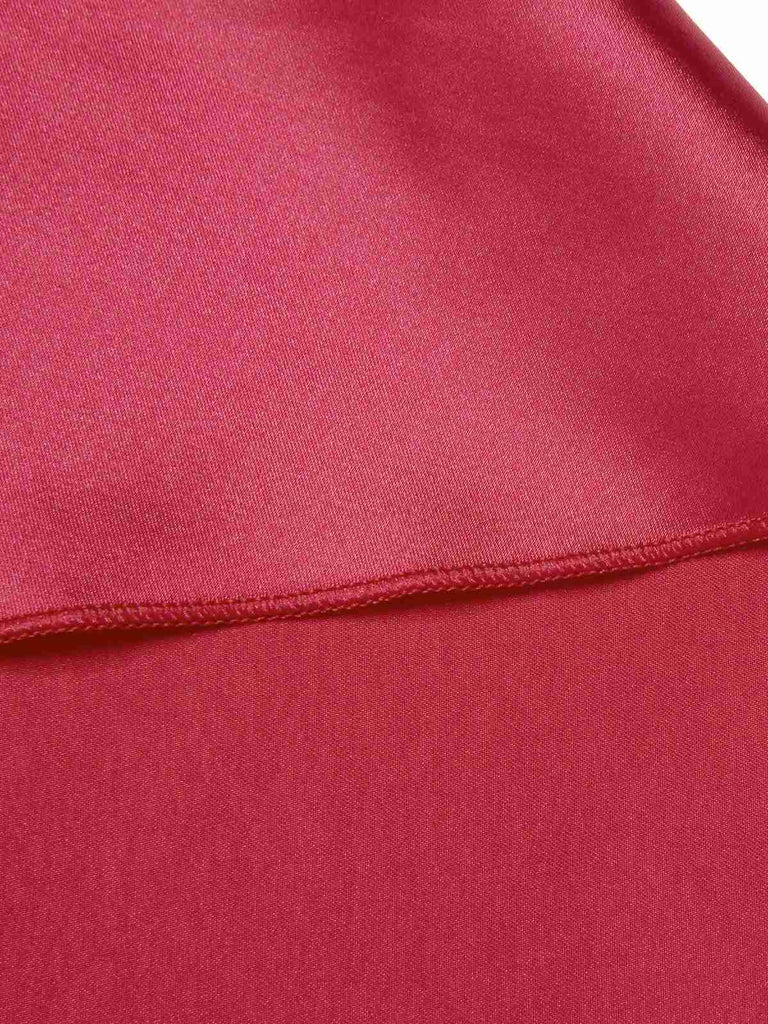 Lila 1930er Bestickt Kunstsatin Riemen Nachthemd