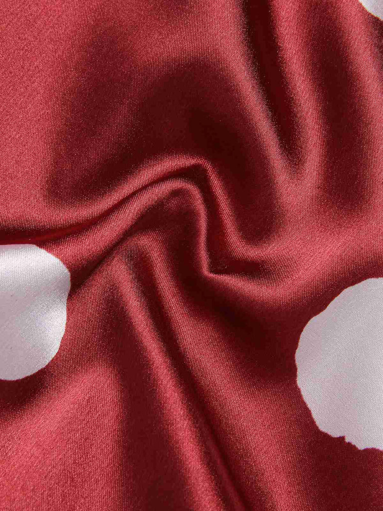 Grün 1950er Polka Dot Spitze Spaghetti Träger Nachtwäsche