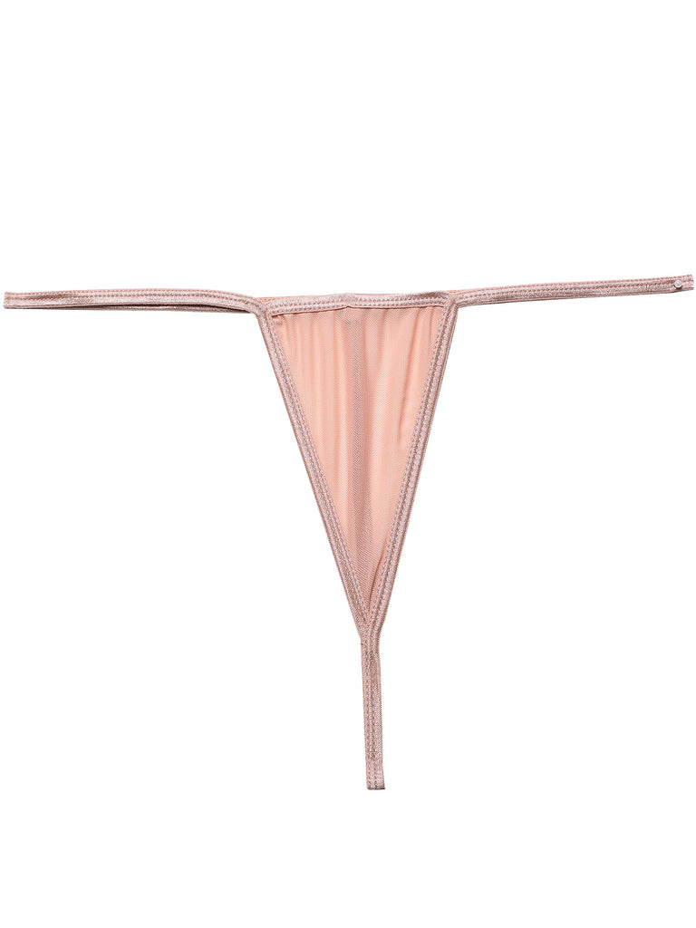 Grün 1960er Spaghetti Träger Spitze Transparent Nachthemd