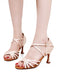 Satin-Pumps mit Trägern und Schnalle