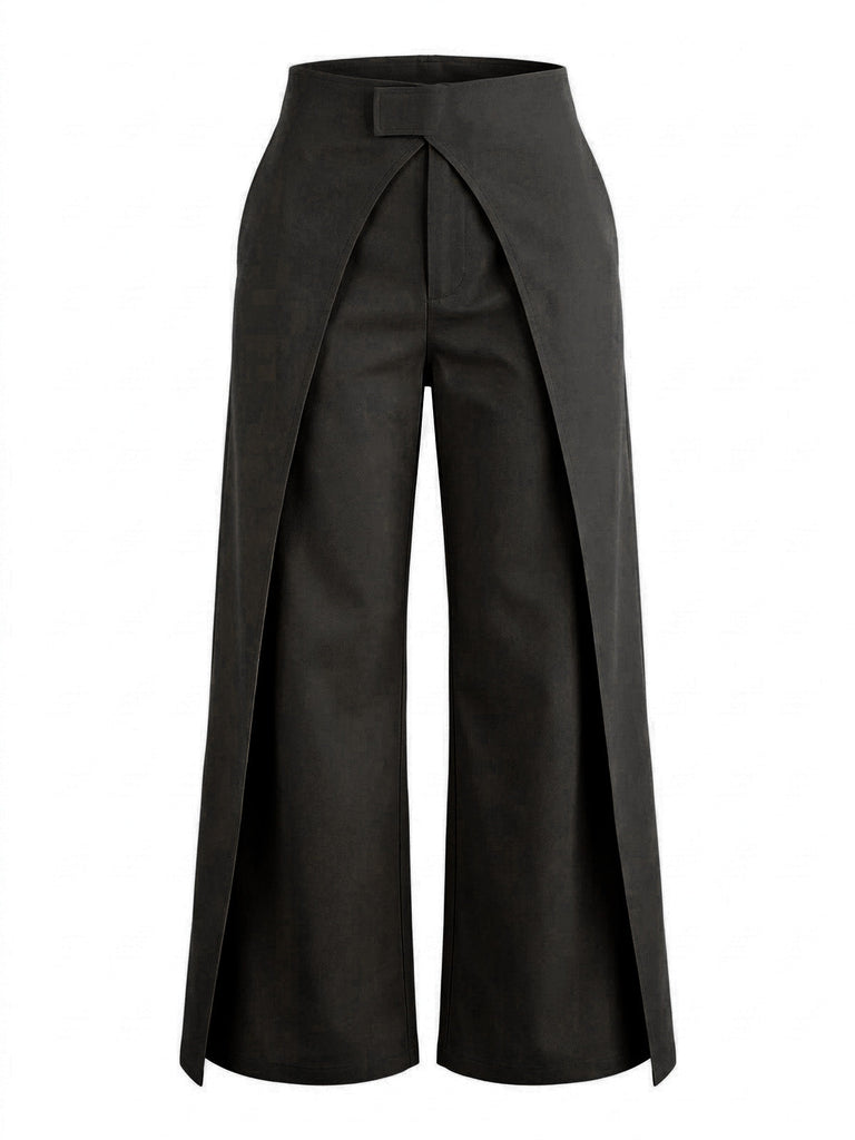 1940er Uni Crisscross Wide-Leg Hose