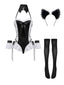 5PCS 1980er Häschen Mädchen Offen Schritt Body Dessous