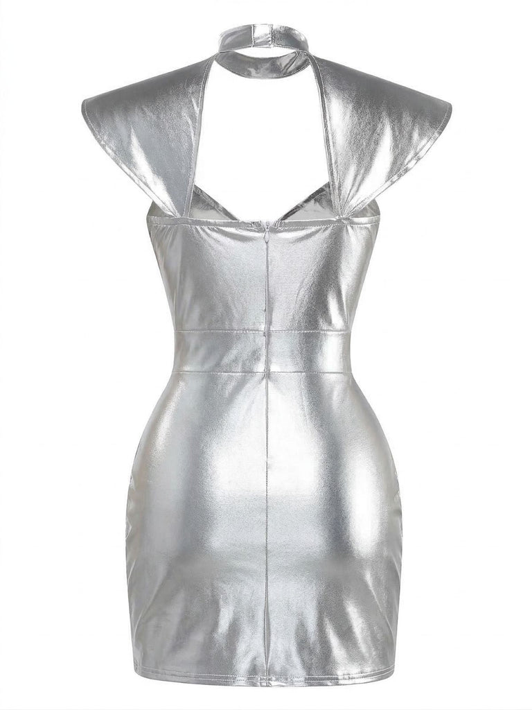 Silber 60er mit Neckholder und Metallic