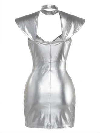 Silber 60er mit Neckholder und Metallic