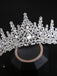 Silbernes Vintage Kronen-Haarband mit Strass