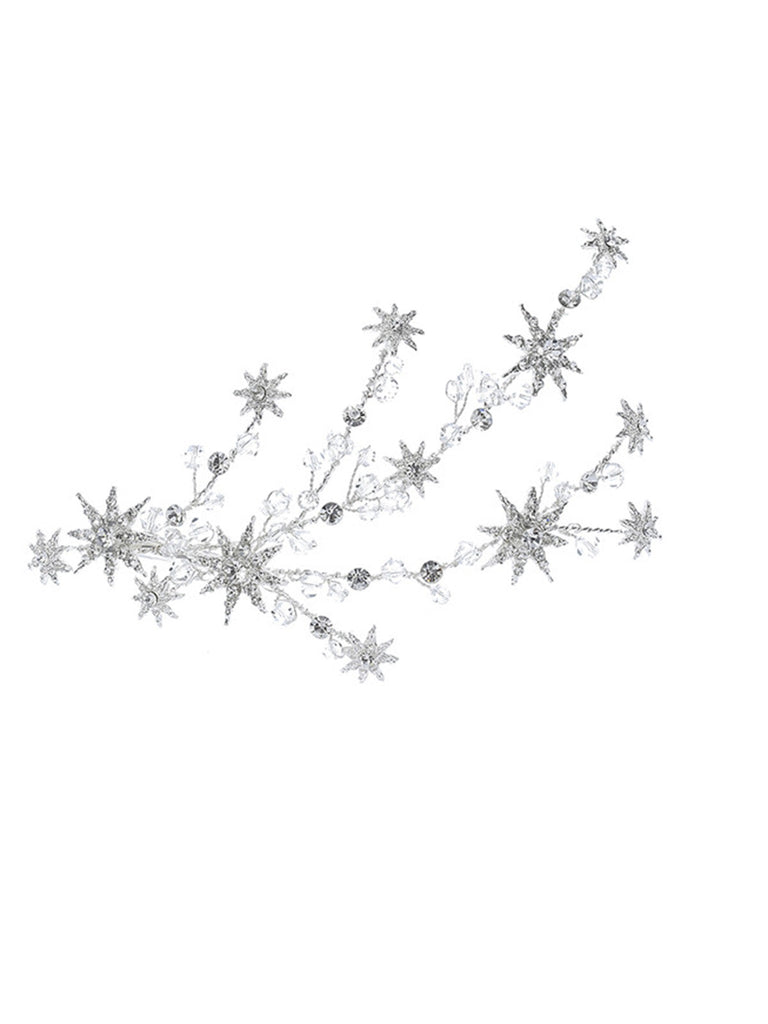 Silbere Haarspange mit Stern und Strass