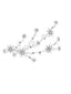 Silbere Haarspange mit Stern und Strass