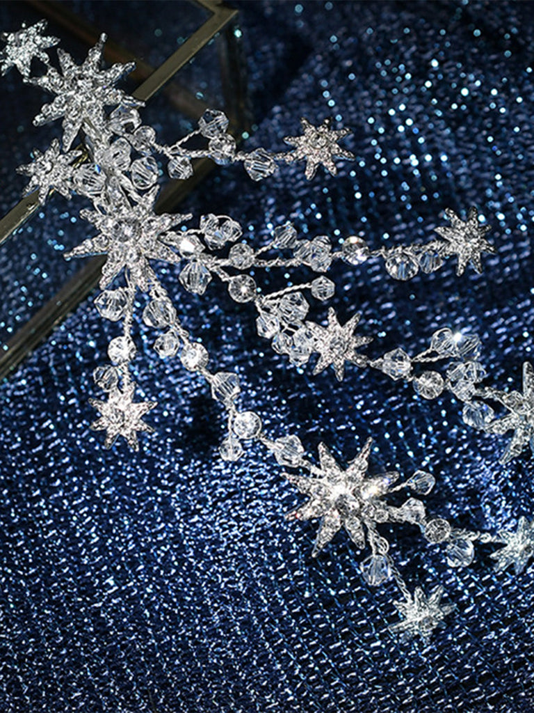 Silbere Haarspange mit Stern und Strass