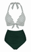 Grün 50er Bikini-Set & Shorts mit Neckholder und Raffung