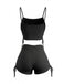 40er Vintage Tankini-Set mit Spaghettiträger und gerafft