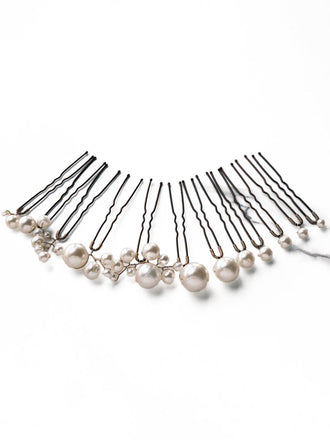 Vintage Braut-Haarnadel-Set mit Perlen