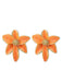 Vintage Emaille Lilie Blume Zucht Ohrringe
