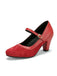 Vintage Pumps mit Spitz und Blockabsatz