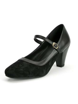 Vintage Pumps mit Spitz und Blockabsatz