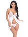 1980er Spitze Satin Band Babydoll Dessous Set