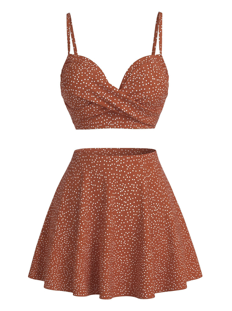 Tankini-Set mit Polka-Dots und Bügeln aus den 1950er Jahren, 2er-Set