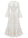 30er Maxikleid mit offenem Rücken und Spitze