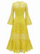 30er Maxikleid mit offenem Rücken und Spitze