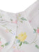 Weißes 40er Smockkleid mit Blumen und Bindeband