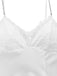 Weiß 50er Satin-Nachthemd mit Spitze und Strass