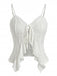 Weißes 50er Top mit Schnürung und Ernte