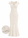 Creme 30er Meerjungfrauenkleid mit Spitze