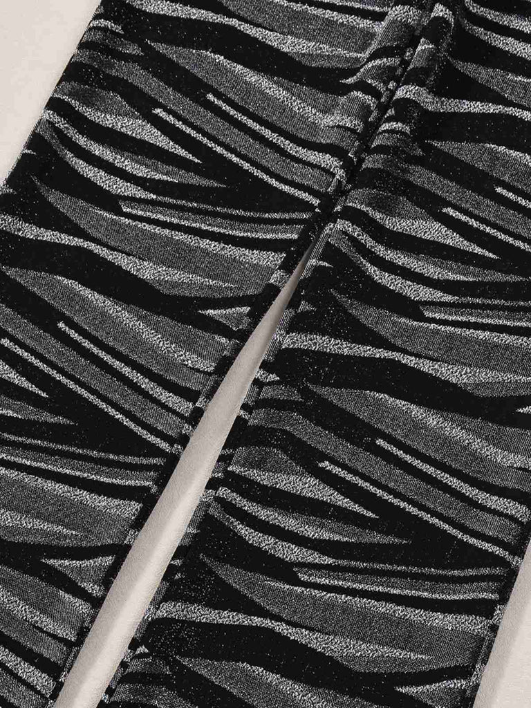 Zebra-Print Neckholder-Jumpsuit mit offenem Rücken