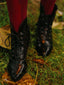 Spitze Leder Heel Vintage Stiefel