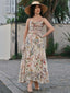 Bunt 1930er Blumen V-Ausschnitt Boho Slip Kleid