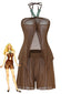 Braun 1940er Halter Uni Cover Up Set