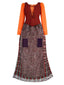Braun 1970er Halloween Mary Sanderson Hexe Kostüm Set
