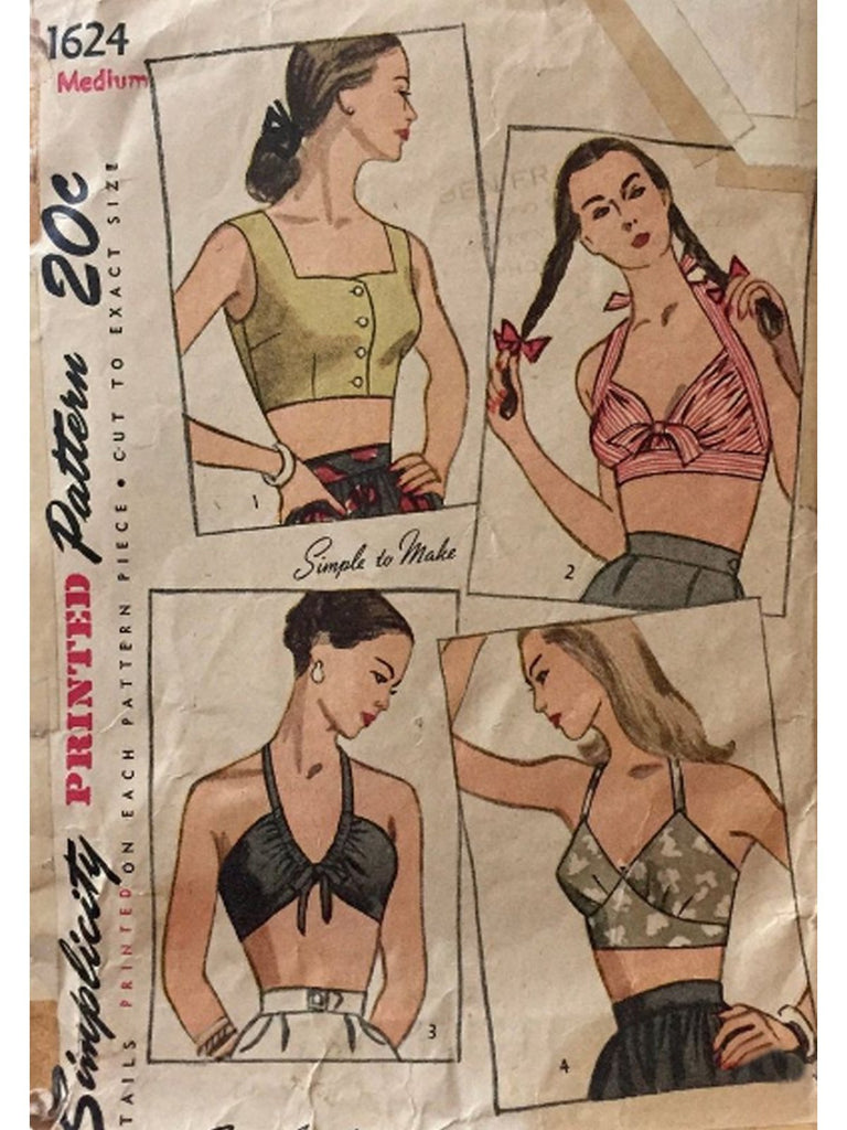 Gelb 1970er Retro-Architekturmuster Halter Badeanzug