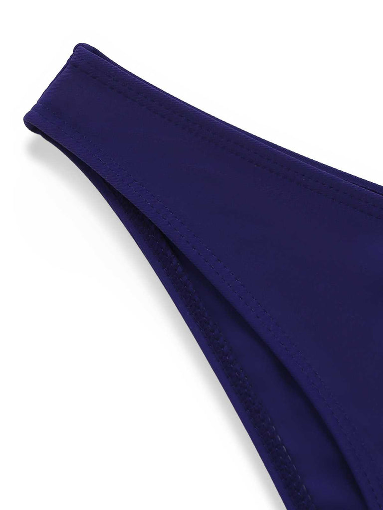 Nahaufnahme der breiten Neckholder-Träger, die im Nacken sicher gebunden werden.