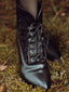 Spitze Leder Heel Vintage Stiefel