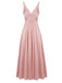 Rosa 1930er Uni Spitze Satin Nachthemd
