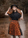 1950er Halloween Fledermaus Kostüm Riemen Patchwork Kleid & Umhang