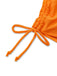 Orange 1960er Blumen Rückenfrei Bikini Set