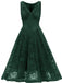 1950ER SPITZE BLUMEN SWING KLEID