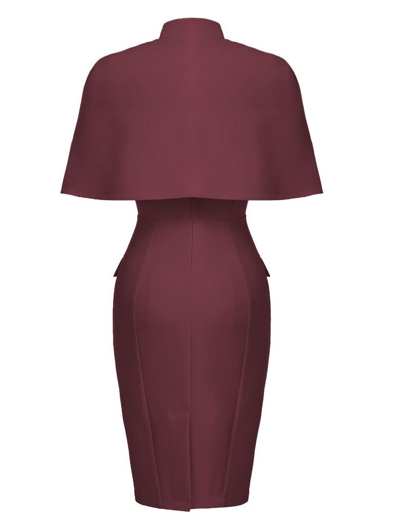 2PCS 1960ER BLEISTIFTKLEID MIT CAPE