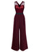 WEINROTER JUMPSUIT MIT GEPUNKTETEM GÜRTEL