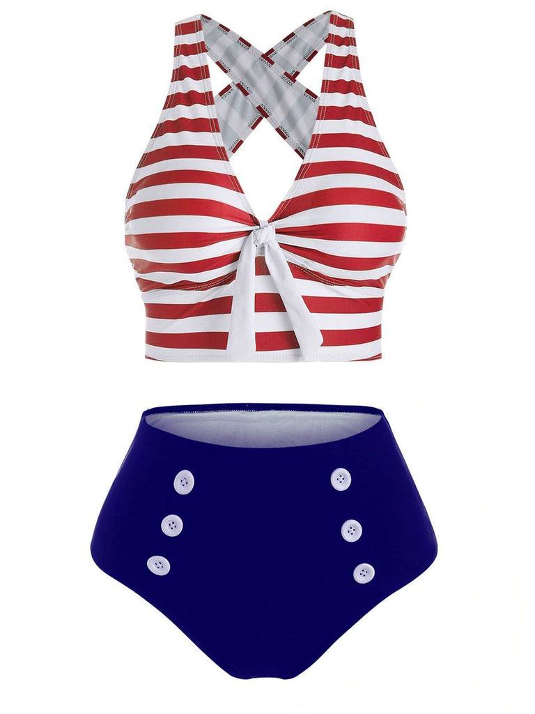 2PCS BIKINI MIT RIEMEN UND STREIFEN
