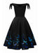1950ER VINTAGE SCHULTERFREI SCHMETTERLING KLEID