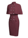 2PCS 1960ER BLEISTIFTKLEID MIT CAPE